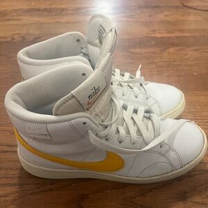 Nike White and Yellow High-Tops